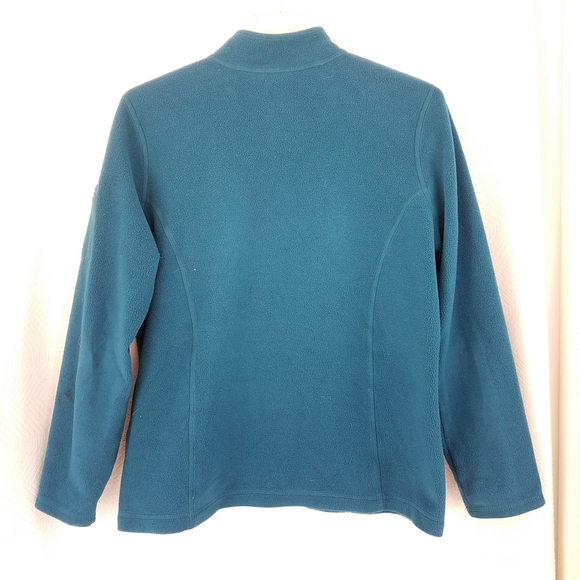 L.L. Bean Teal Blue Fleece Zip Jacket - Picture 2 of 8
